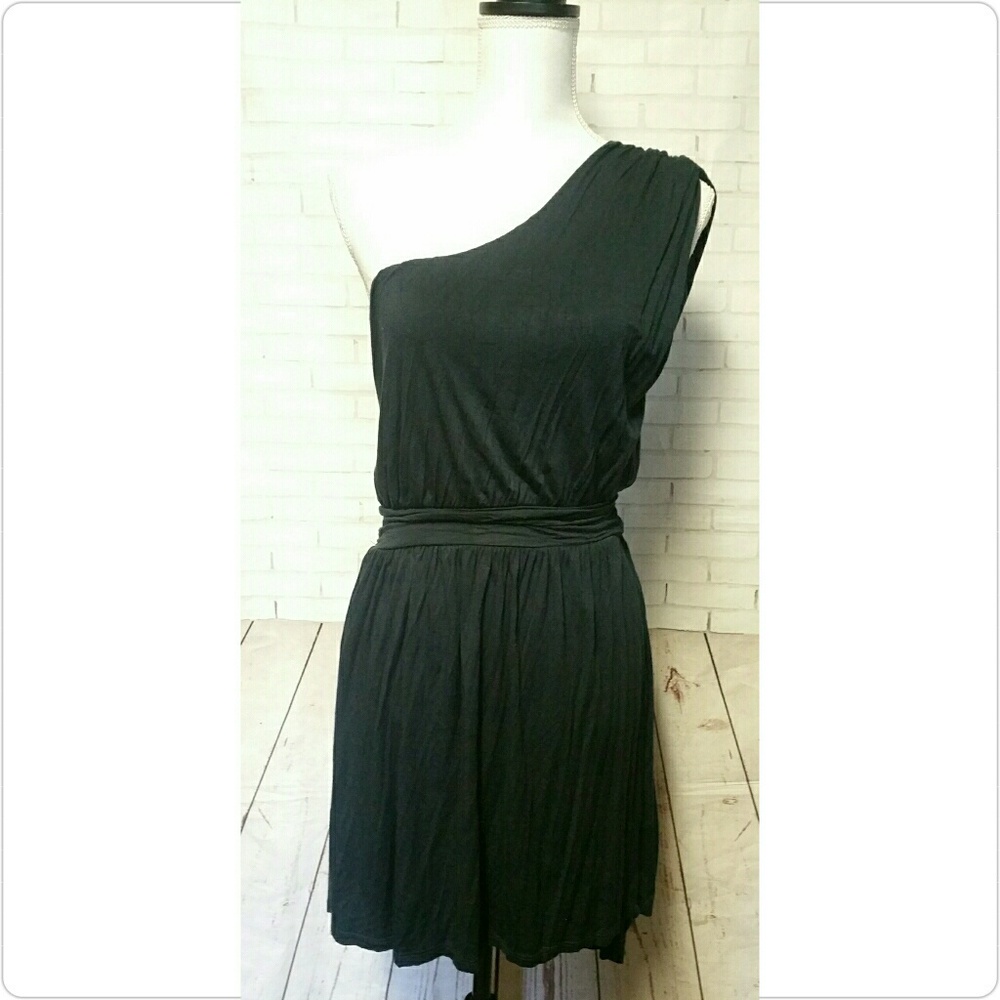 Lush Womens Womens Blue Dress Sz S One Shoulder